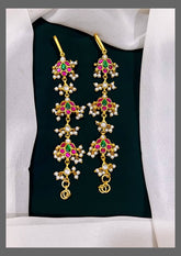 Ruby Flower Matilu in Kundan - MT0060